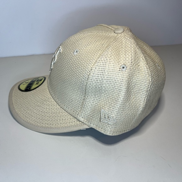 NY Mets New Era 59Fifty Paper Straw BB Cap - Picture 3 of 9